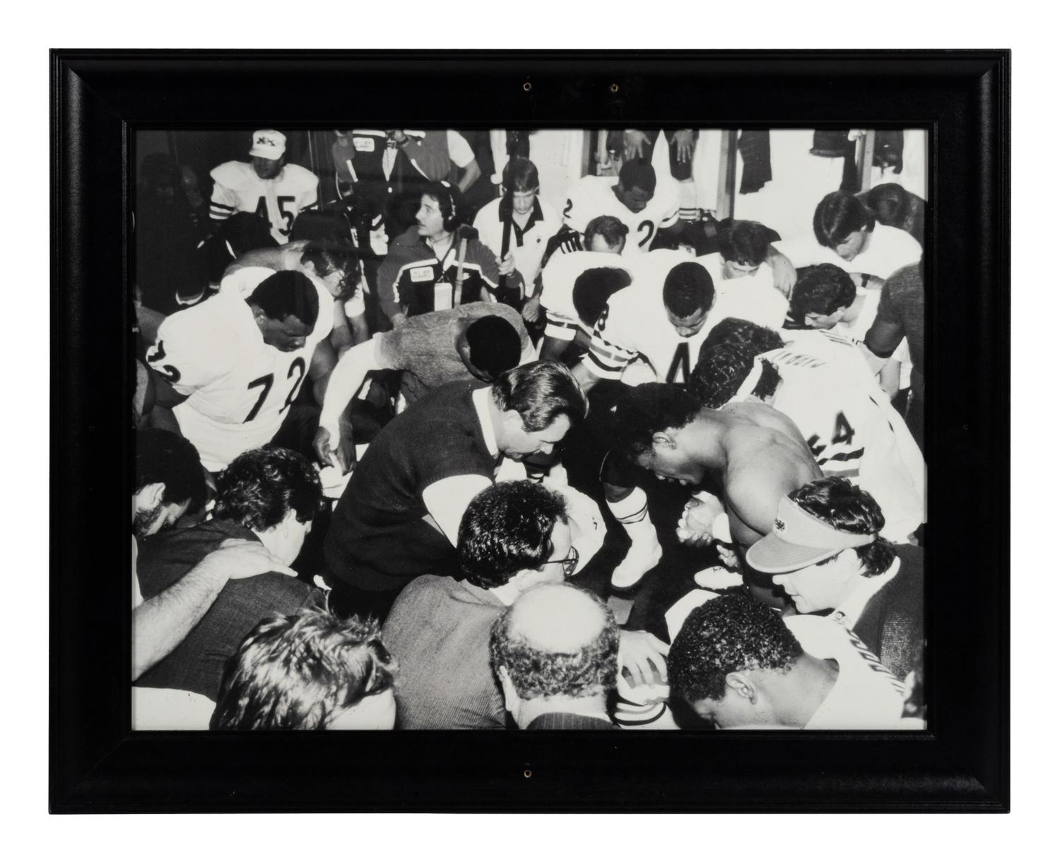 A Group of Five Photographs and Presentations Depicting the Chicago Bears at Super Bowl XX Formerly Displayed at Mike Ditka’s Restaurant