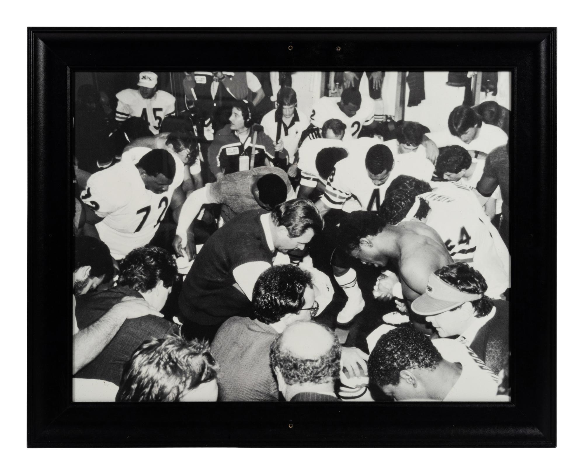 A Group of Five Photographs and Presentations Depicting the Chicago Bears at Super Bowl XX Formerly Displayed at Mike Ditka’s Restaurant