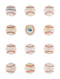 A Group of 24 Baseball Hall of Fame Single Signed Autograph Baseballs (Beckett Authentication Services, PSA)