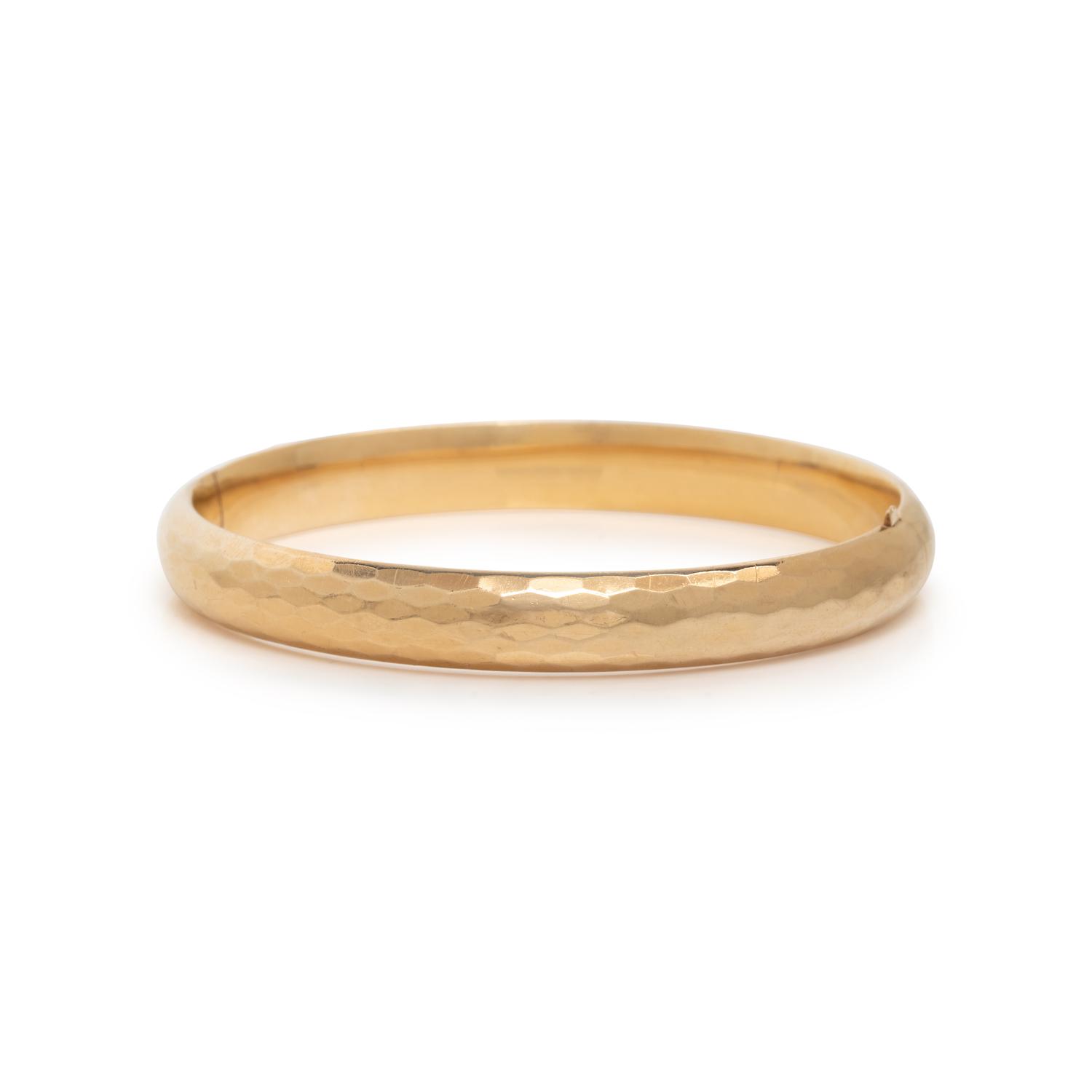 YELLOW GOLD BANGLE BRACELET