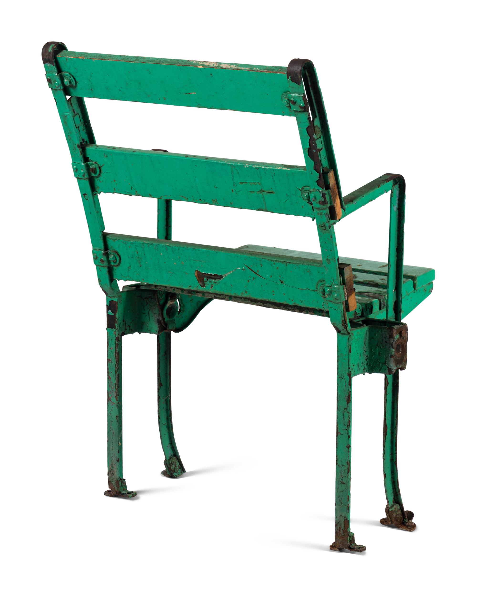 A Vintage Chicago White Sox Comiskey Park Stadium Seat Chair