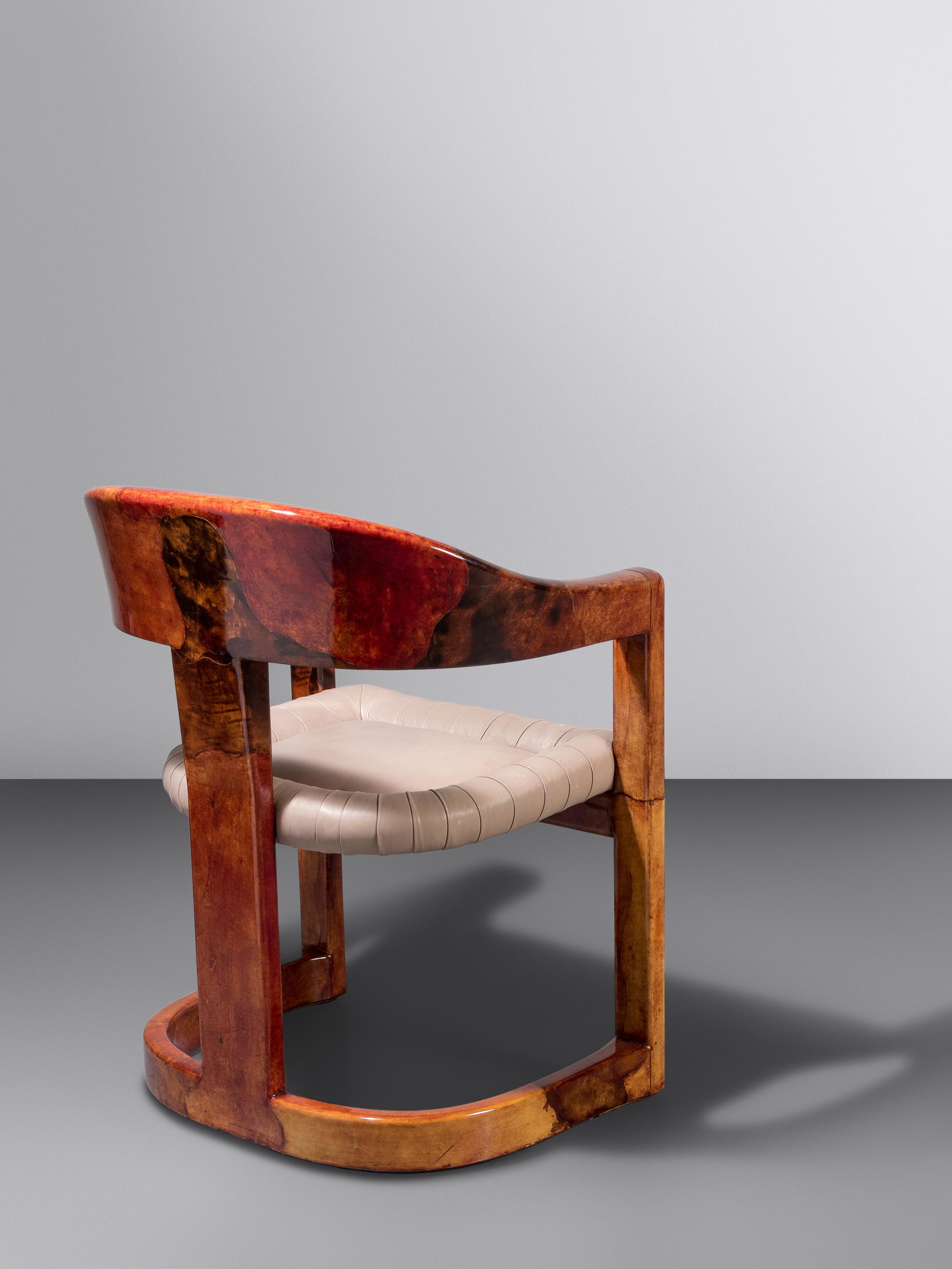 Set of Six Onassis Chairs Karl Springer Ltd., USA