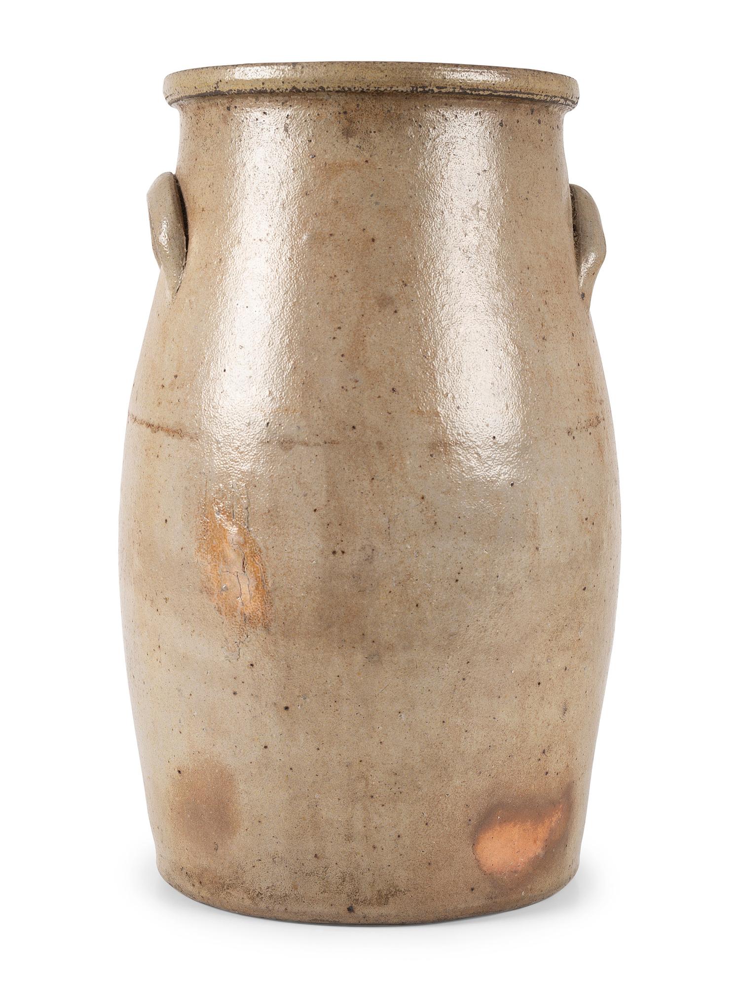 An Ohio Four Gallon Dated Stoneware Churn