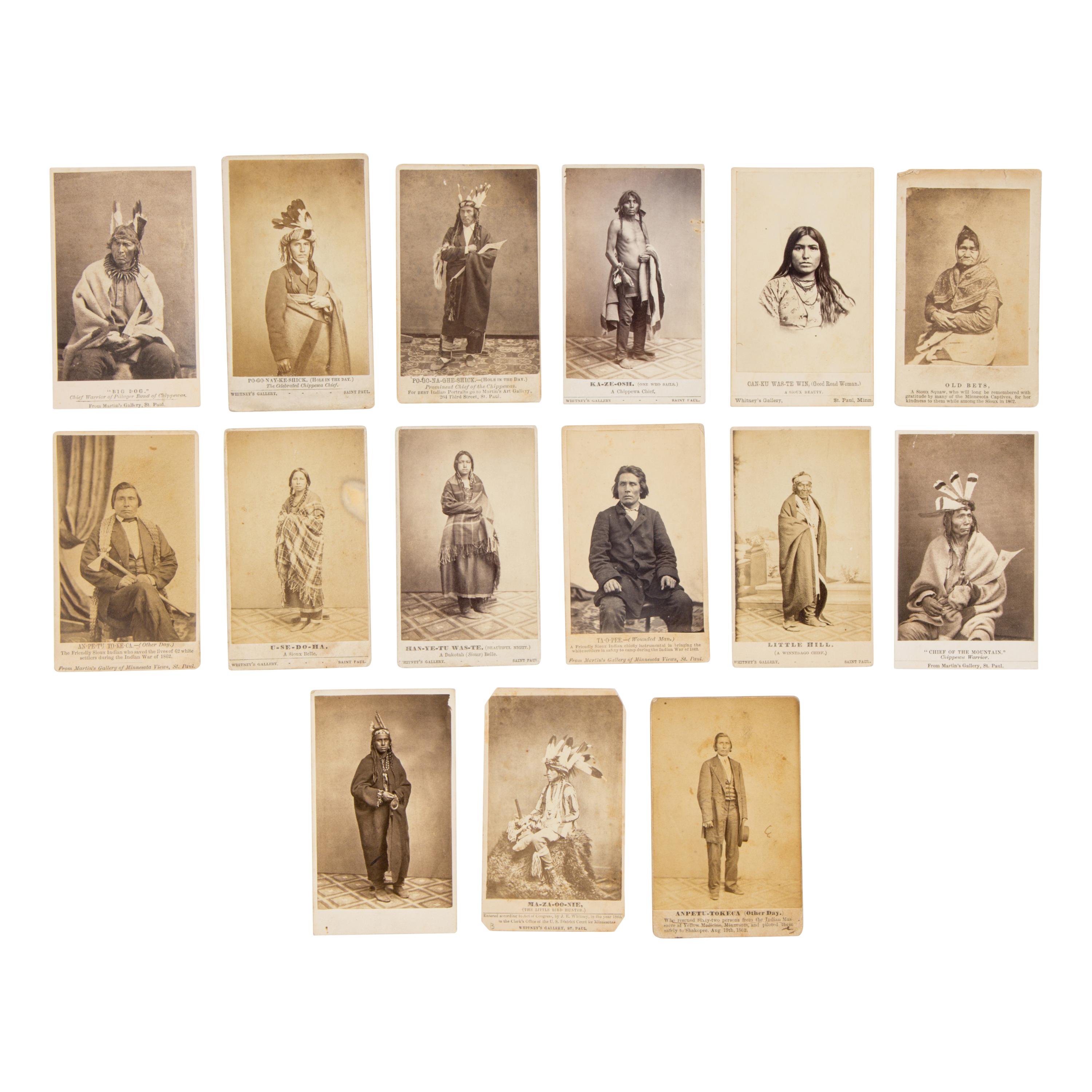 Portraits of Sioux Involved in the 1862 Dakota Uprising in Minnesota