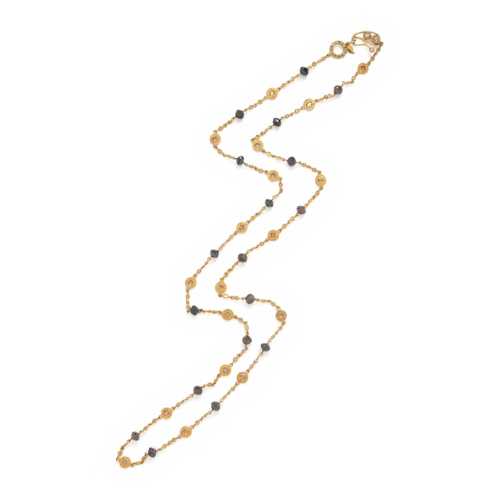 Coomi, Diamond, Colored Diamond, and Yellow Gold Necklace