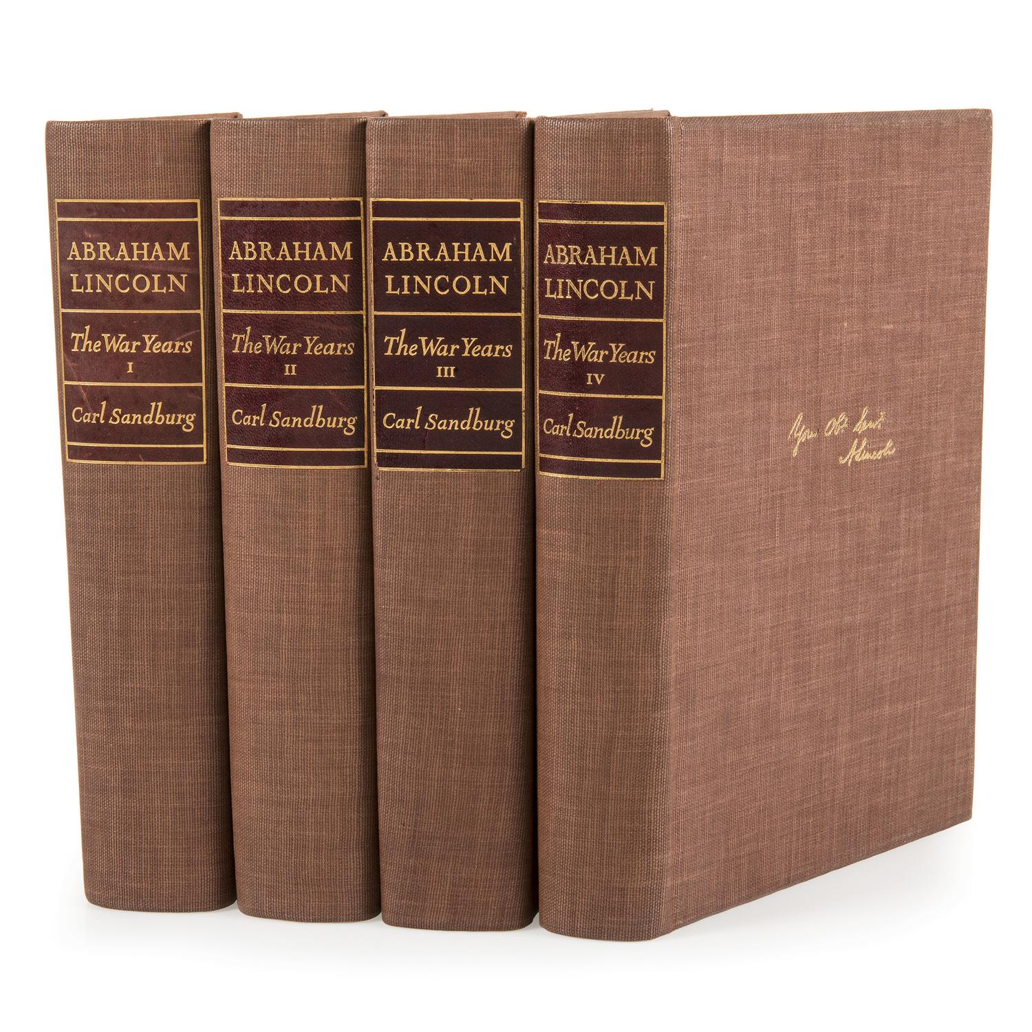 Abraham Lincoln: The War Years , Carl Sandburg, Signed Limited Edition in Four Volumes