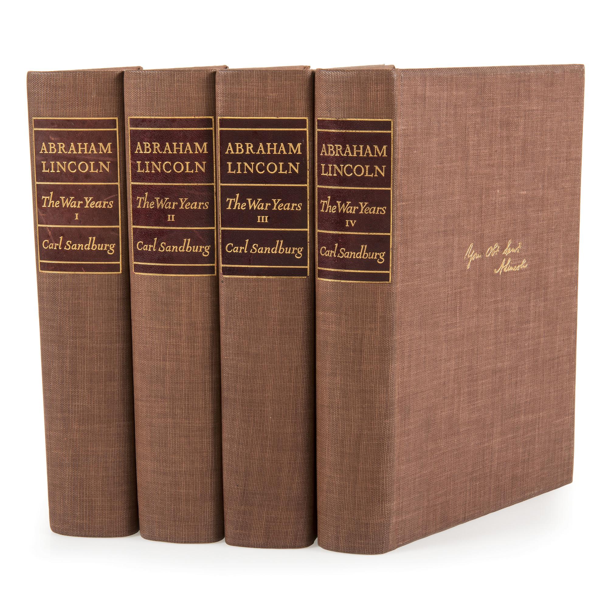 Abraham Lincoln: The War Years , Carl Sandburg, Signed Limited Edition in Four Volumes