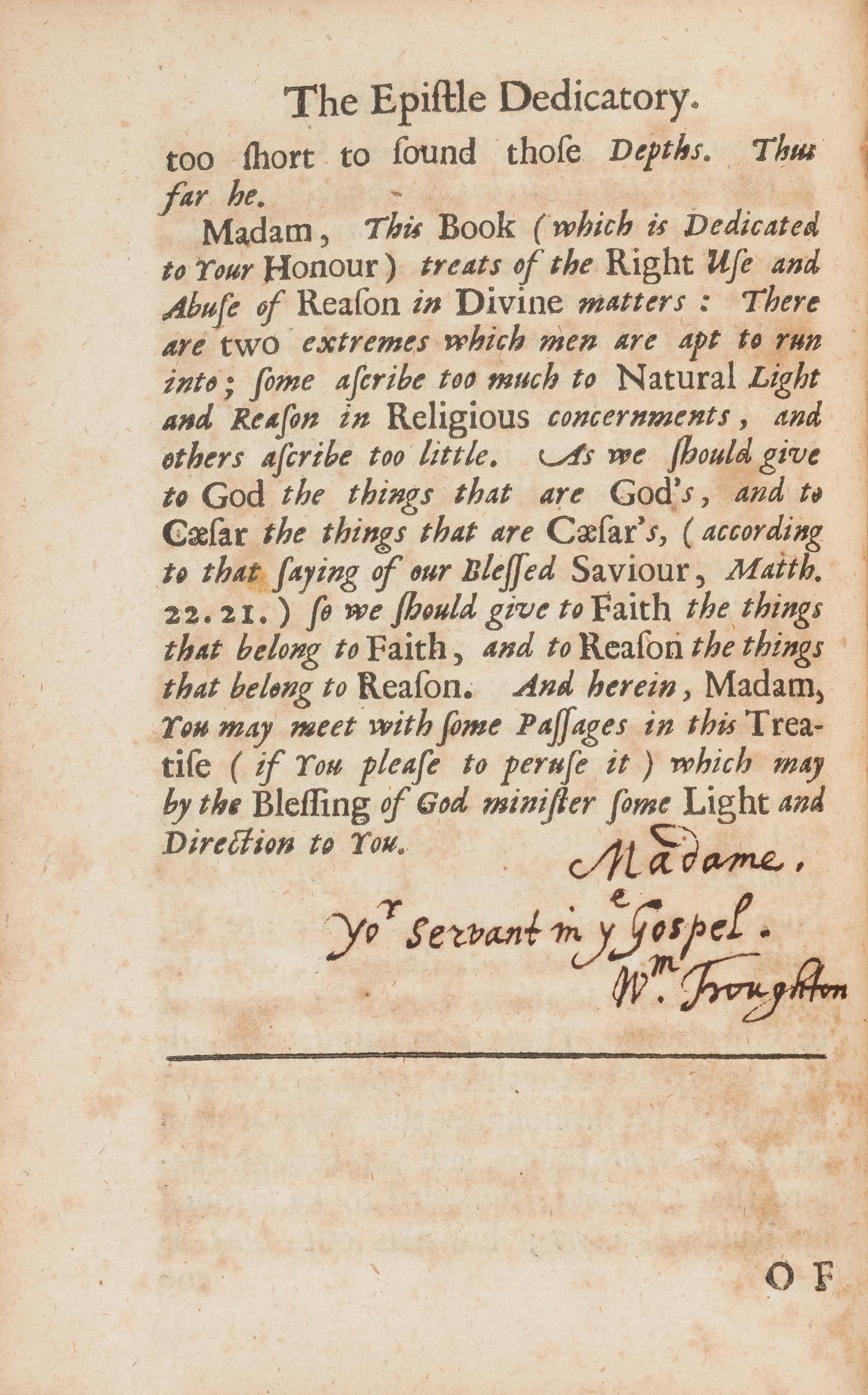 [Religion] Troughton, William. A Seasonable Discourse of the Right Use and Abuse of Reason in Matters of Religion