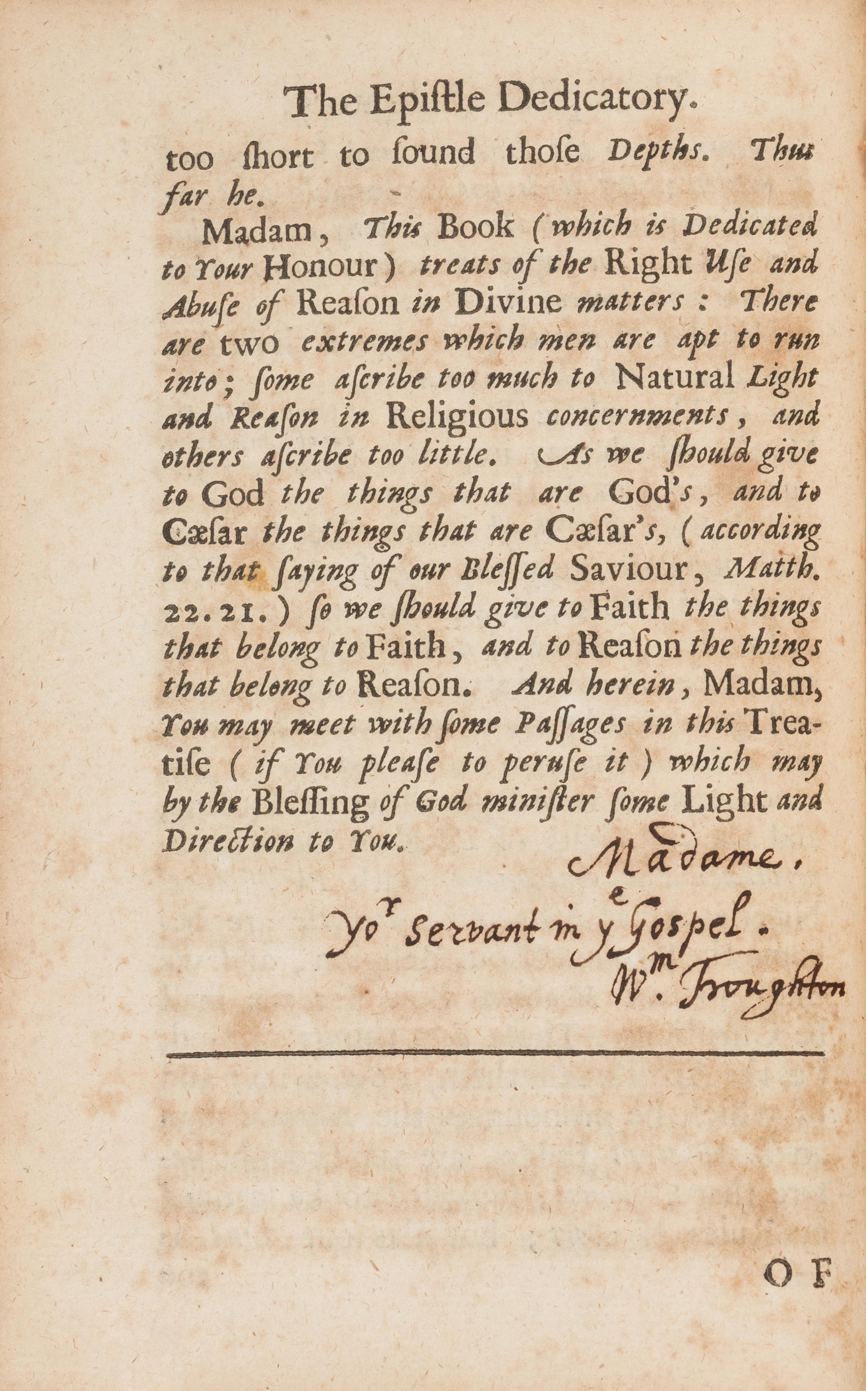 [Religion] Troughton, William. A Seasonable Discourse of the Right Use and Abuse of Reason in Matters of Religion