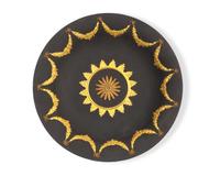 A Wedgwood Neoclassical Parcel-Gilt Black Jasperware Plate