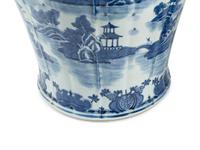 A Pair of Large Chinese Blue and White Porcelain Jars