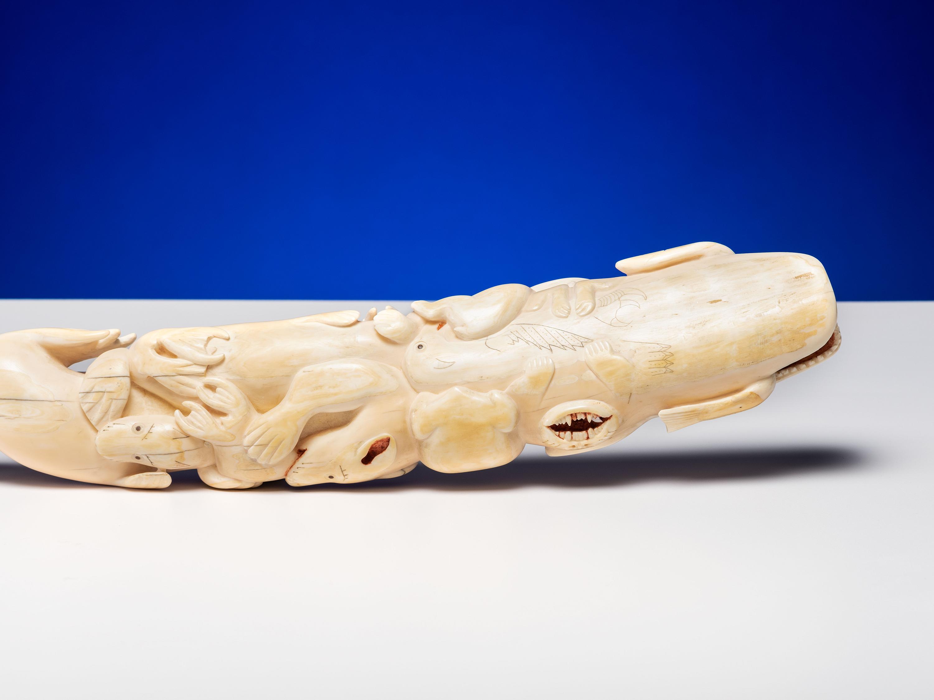 Nunivak Island Carved Cribbage Board