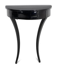 A Biedermeier Black-Painted Console Table