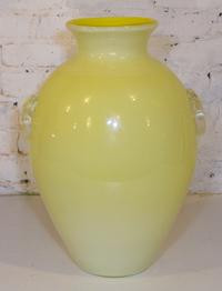 An Italian Glass Vase. Height 19 1/2 inches.
