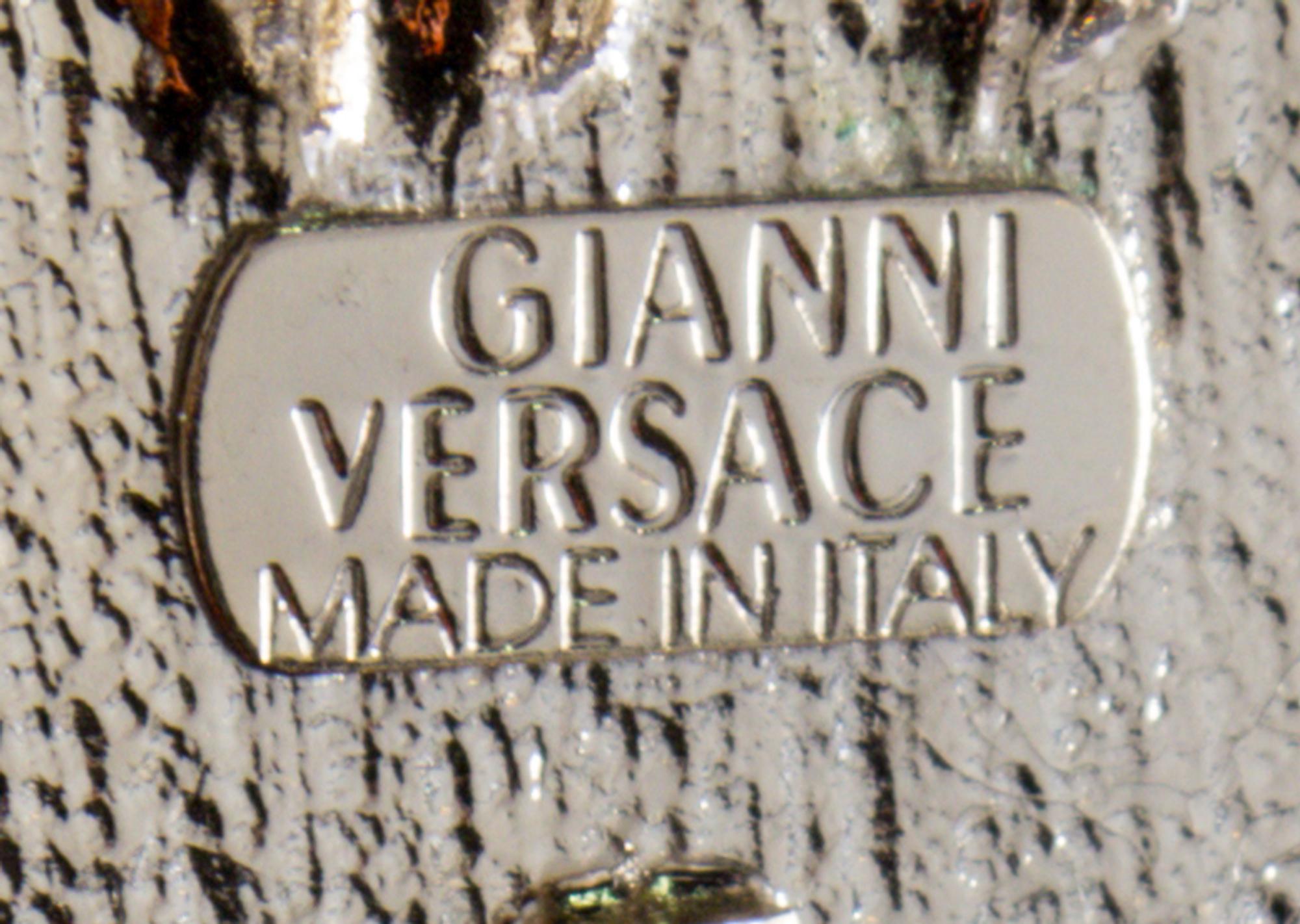 A Gianni Versace Pearl and Rhinestone Greco Link Belt, Length: 53"- 58".