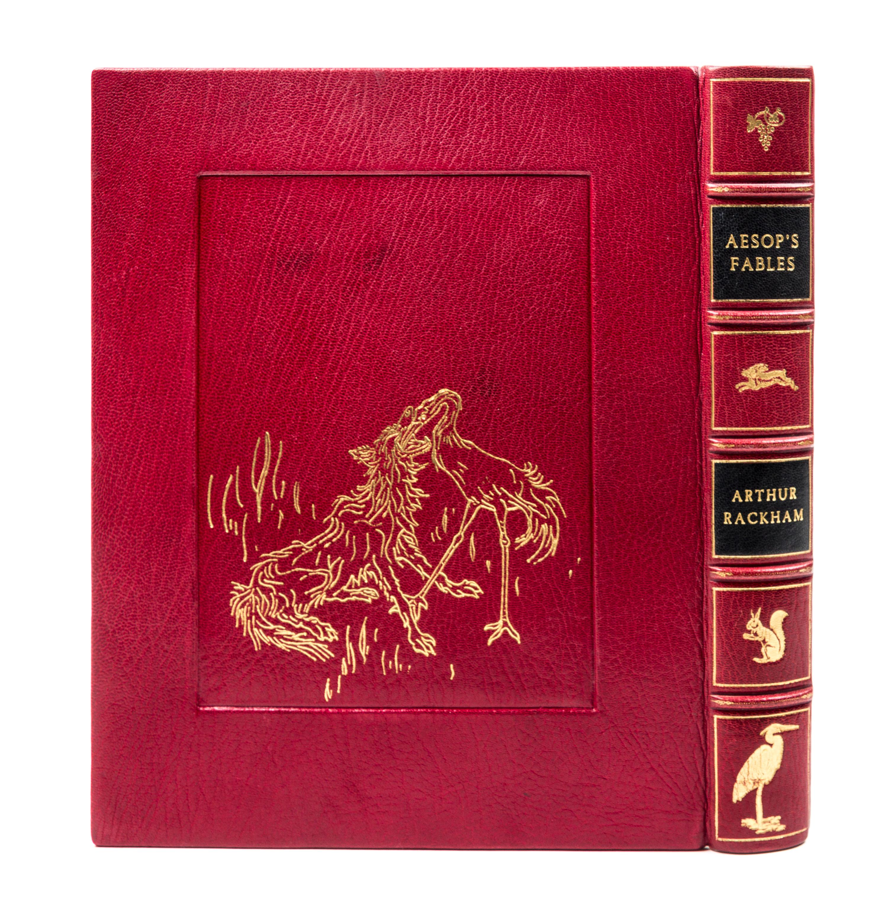 (WEITZ-COLEMAN; RACKHAM, ARTHUR) AESOP. Aesop's Fables. London, 1912. Finely bound by Herbie Weitz. Limited edition, signed.