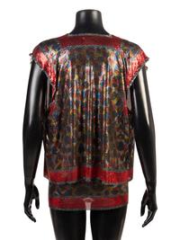 Paco Rabanne Printed Metal Vest and Belt, 1960-80s