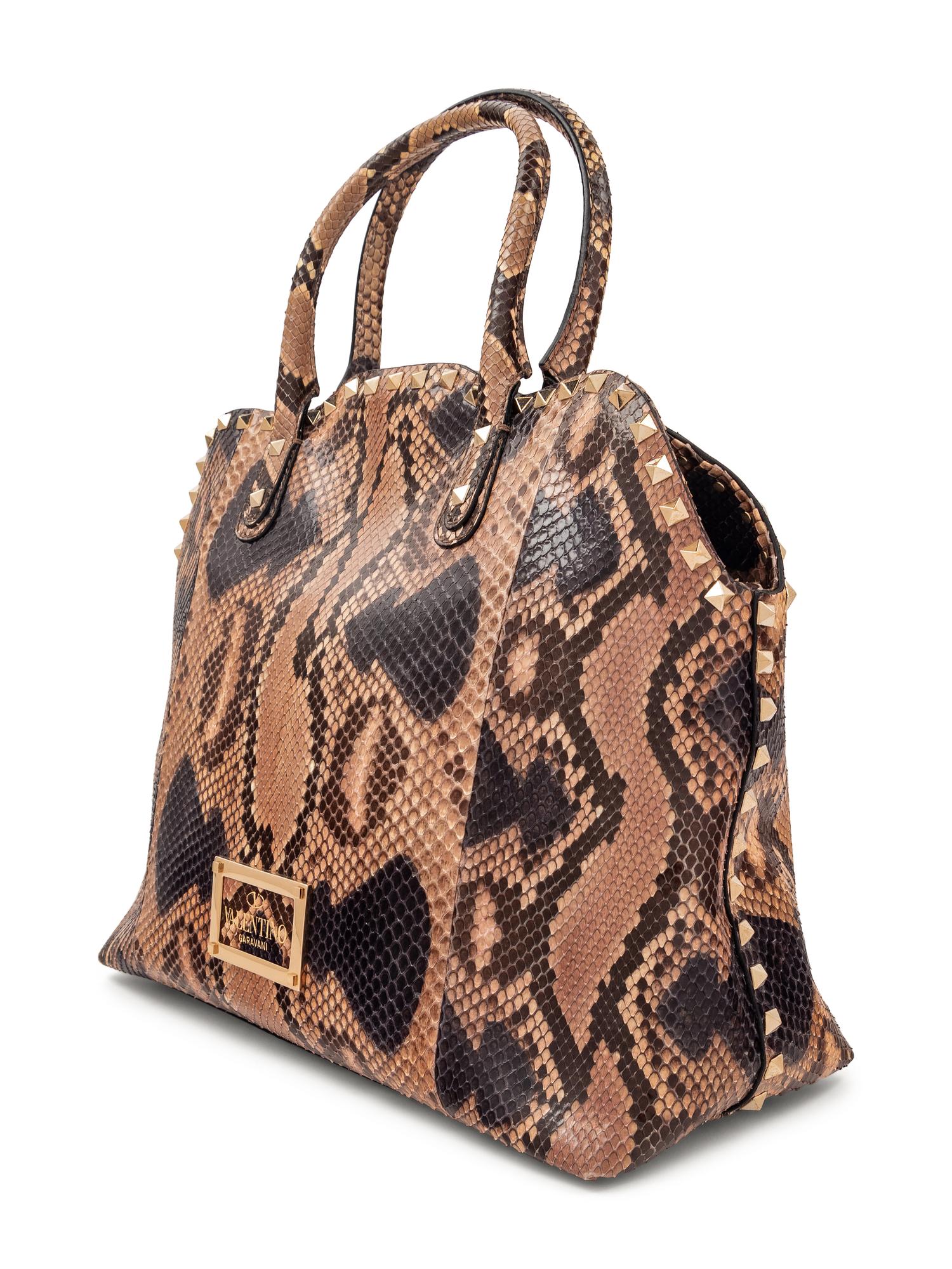 Valentino Brown Snakeskin Bag, 2000s