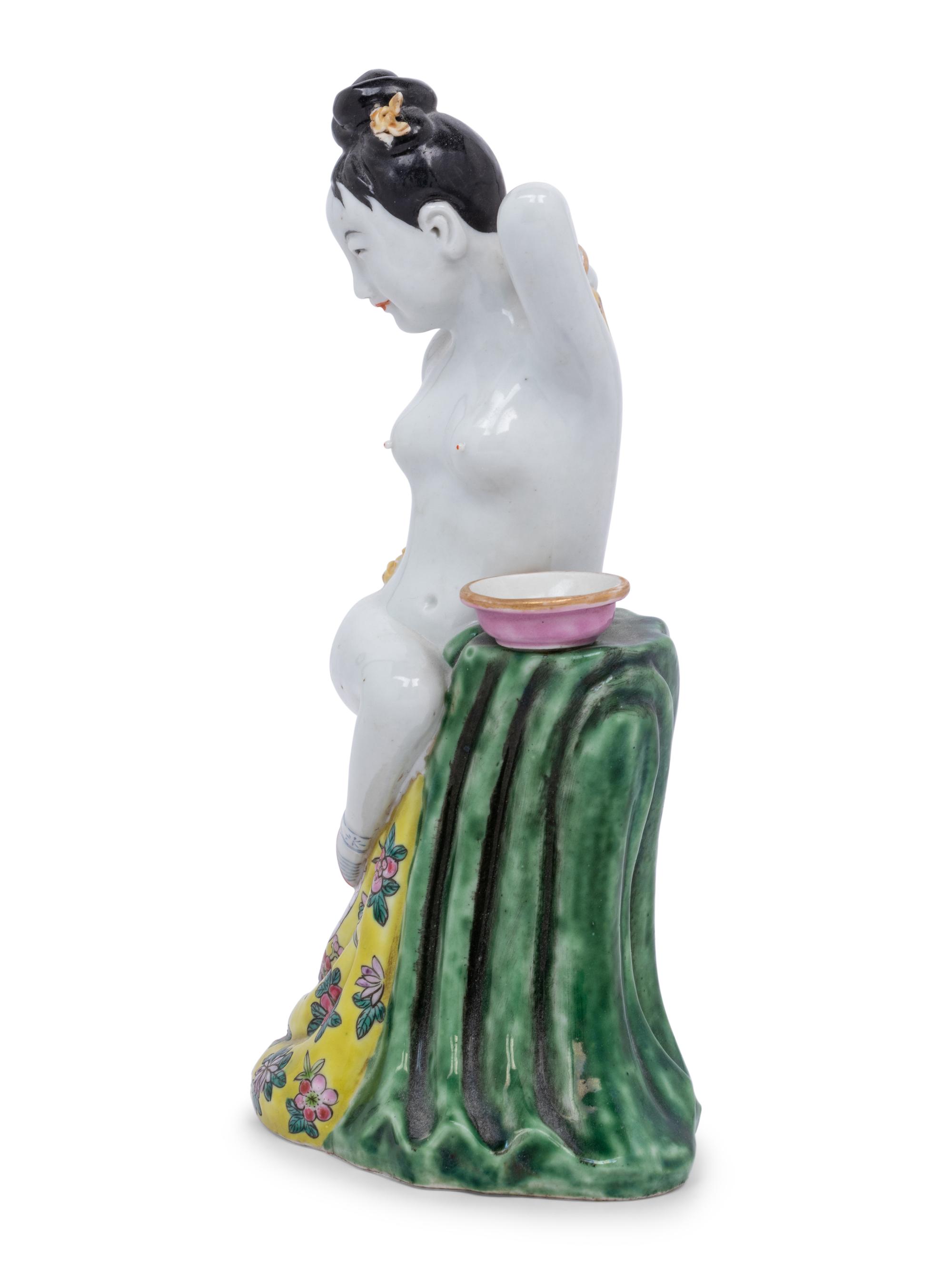 A Chinese Export Erotic Porcelain Figure
