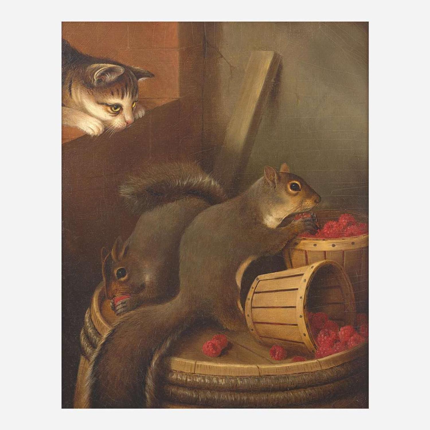Susan Catherine Waters (American, 1823-1900) The Raspberry Thieves (Caught in the Act)