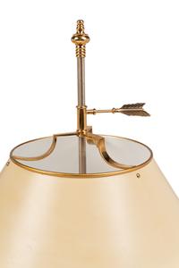 A Pair of Gilt Metal and Tôle Bouillotte Lamps