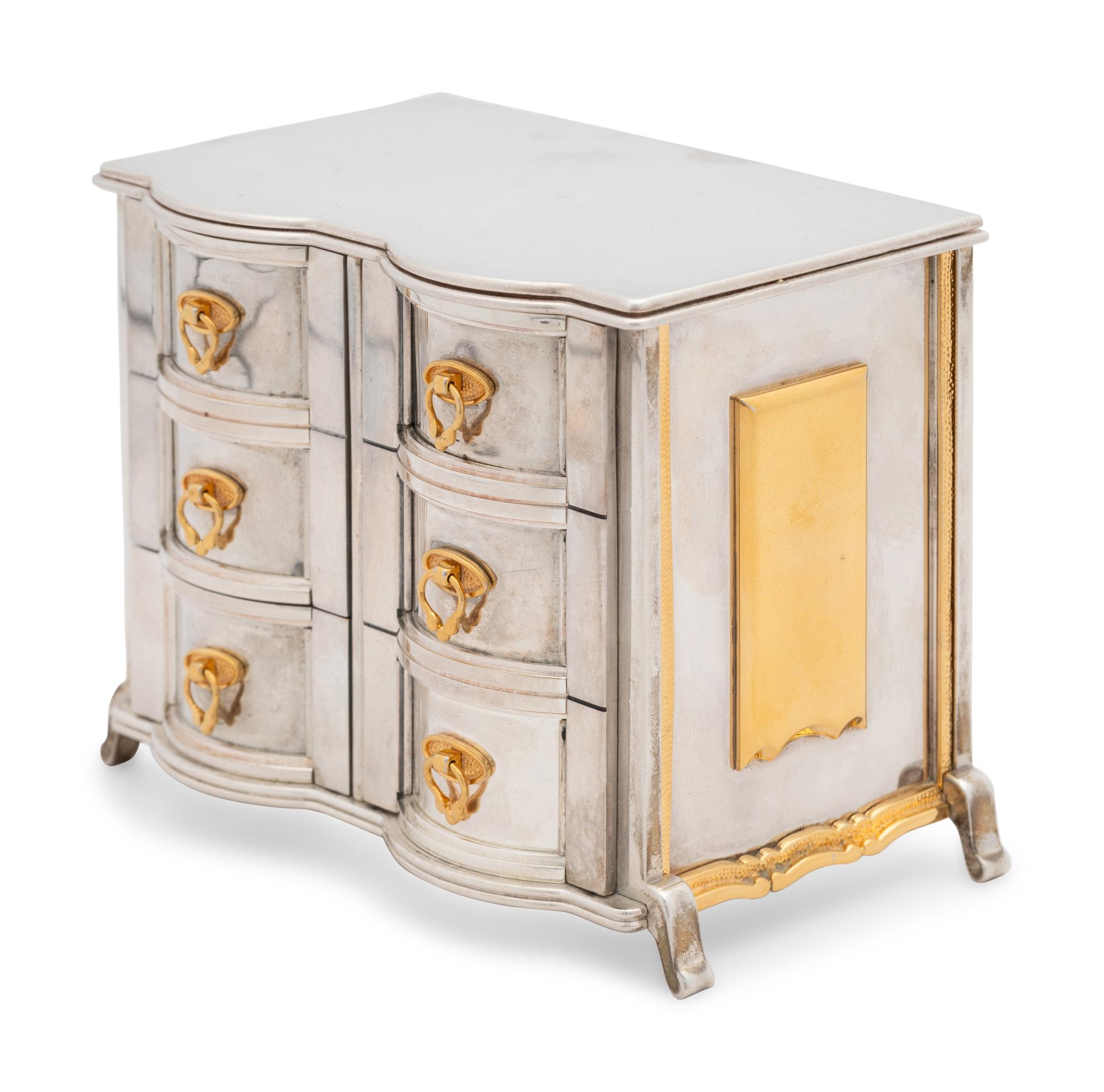 A Yossi Swed Partial Gilt Silver Dresser Havdallah Set