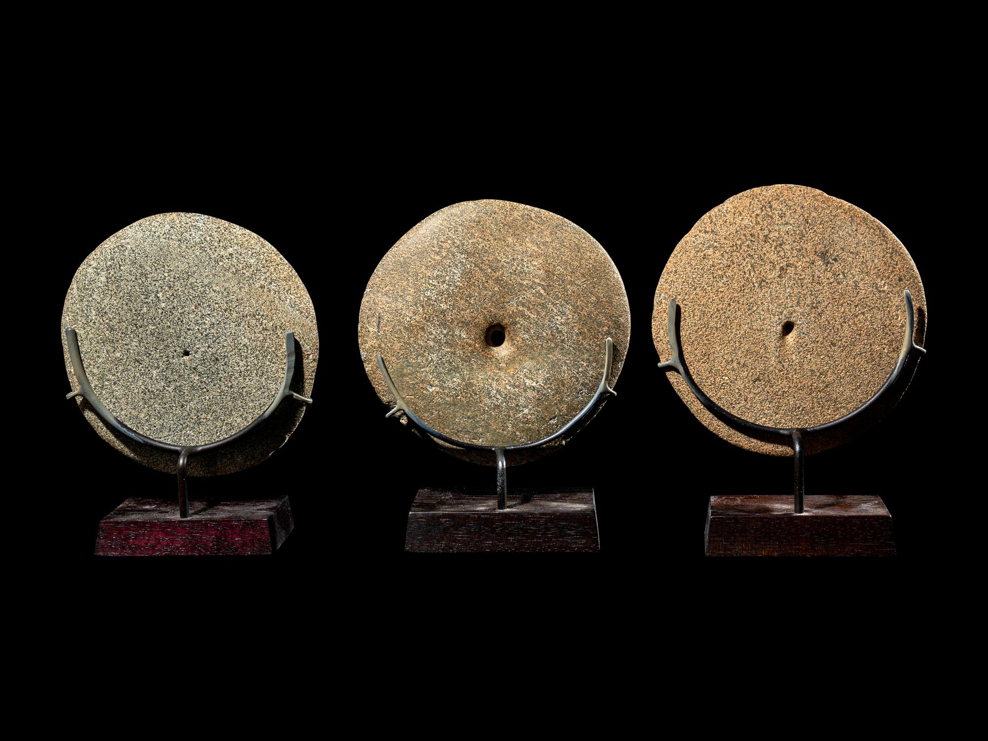 Three Neolithic Stone Discoidals