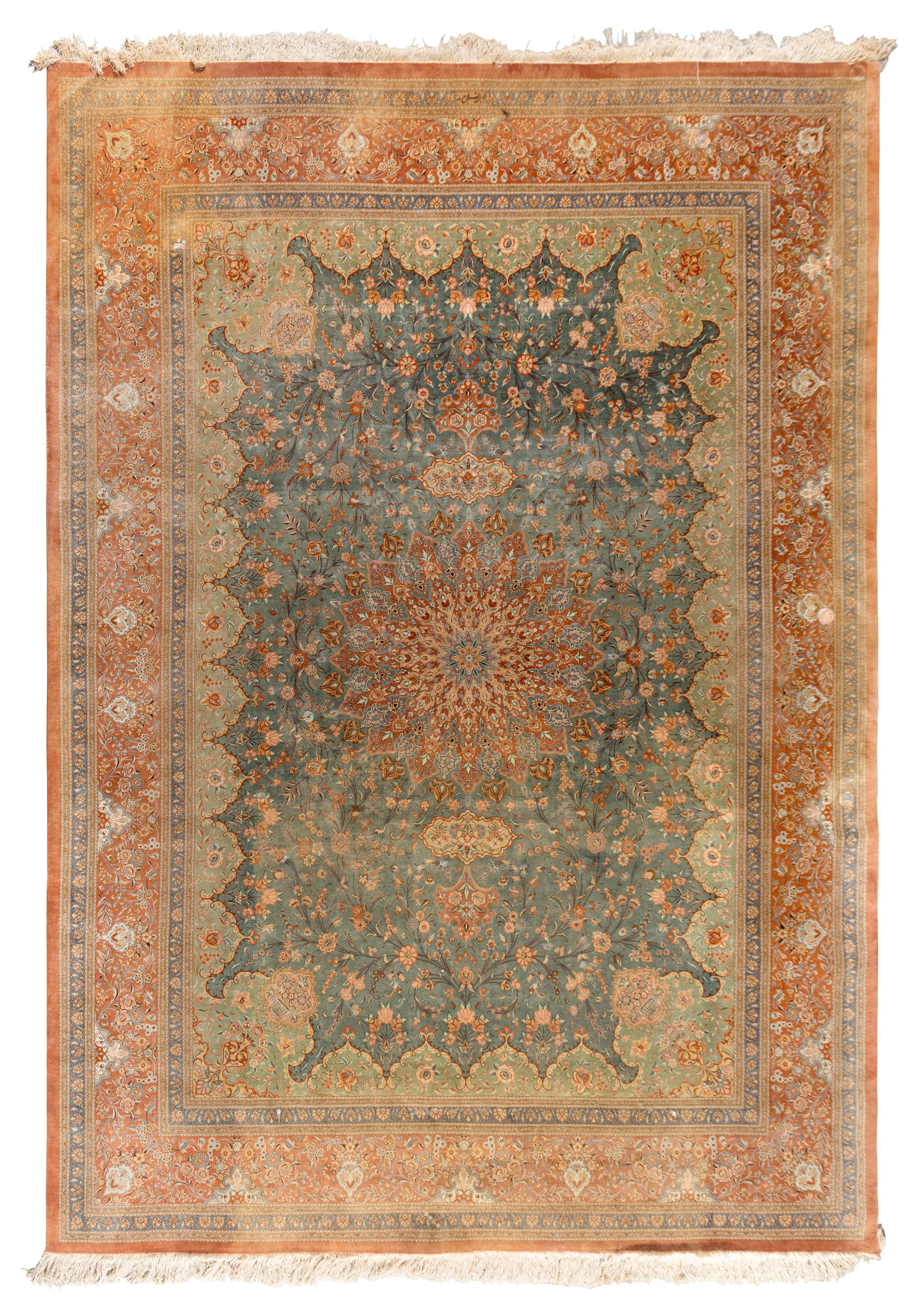 A Nain Silk Carpet