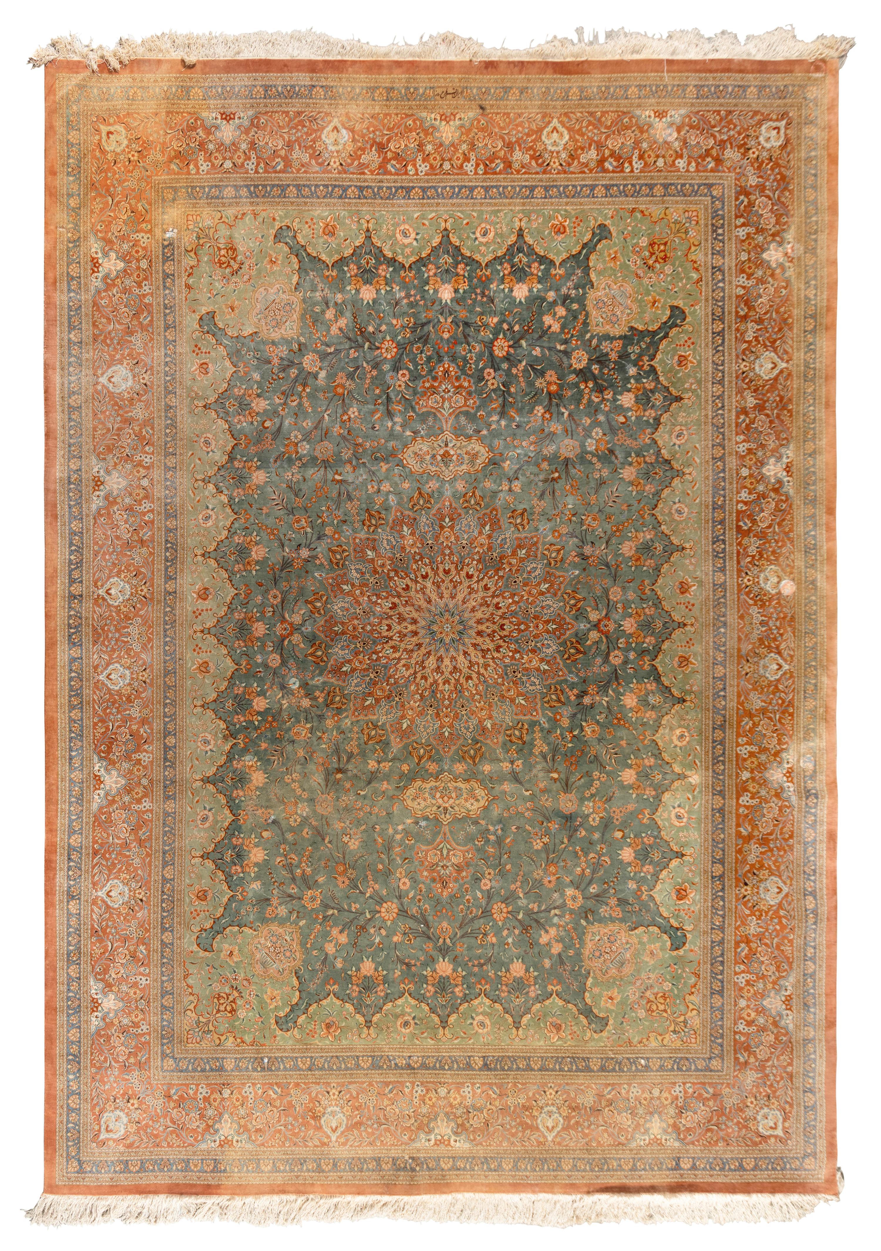 A Nain Silk Carpet