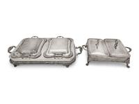 A Group of Silver-Plate Covered Serving Dishes