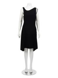 Ralph Rucci Wool Crepe Sleeveless Dress with Lace Up Details