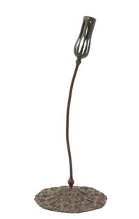 A Tiffany Studios Bronze Candlestick Height 19 3/4 inches.