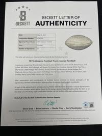 A 1976 University of Alabama Team Signed Autograph Football Including Paul Bear Bryant (Beckett Authentication Services)