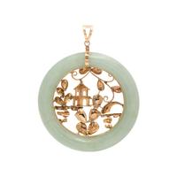 YELLOW GOLD AND HARDSTONE PENDANT