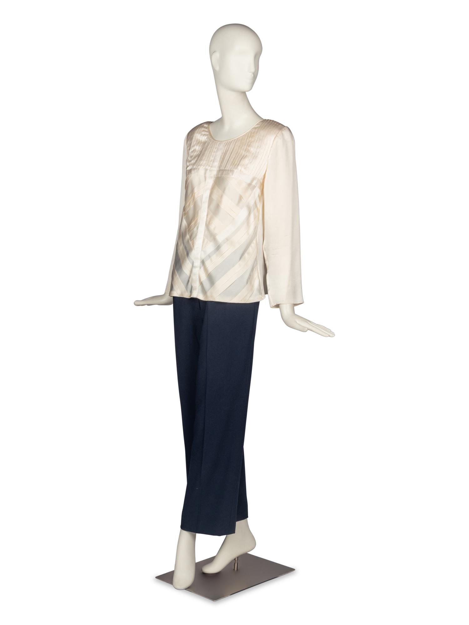 Chanel Silk Blouse and Wool Pants