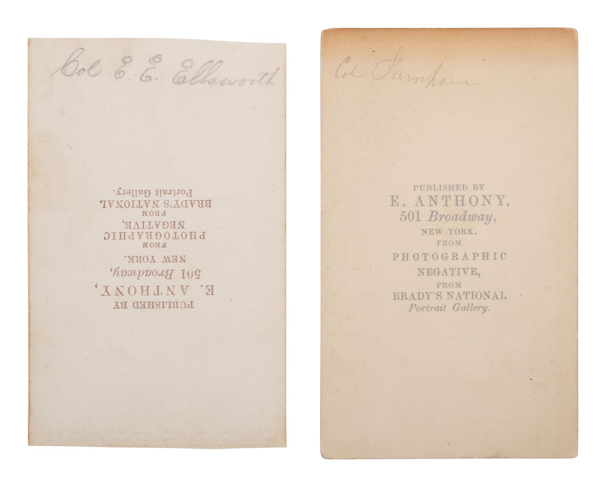 [CIVIL WAR]. CDV of NY Colonel Noah Farnham, commander of Ellsworth's Zouaves, KIA 1st Bull Run.
