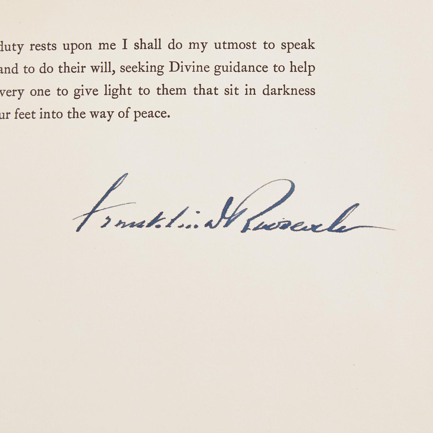 [Presidential] Roosevelt, Franklin D. Inaugural Address of Franklin D. Roosevelt...1937