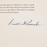 [Presidential] Roosevelt, Franklin D. Inaugural Address of Franklin D. Roosevelt...1937