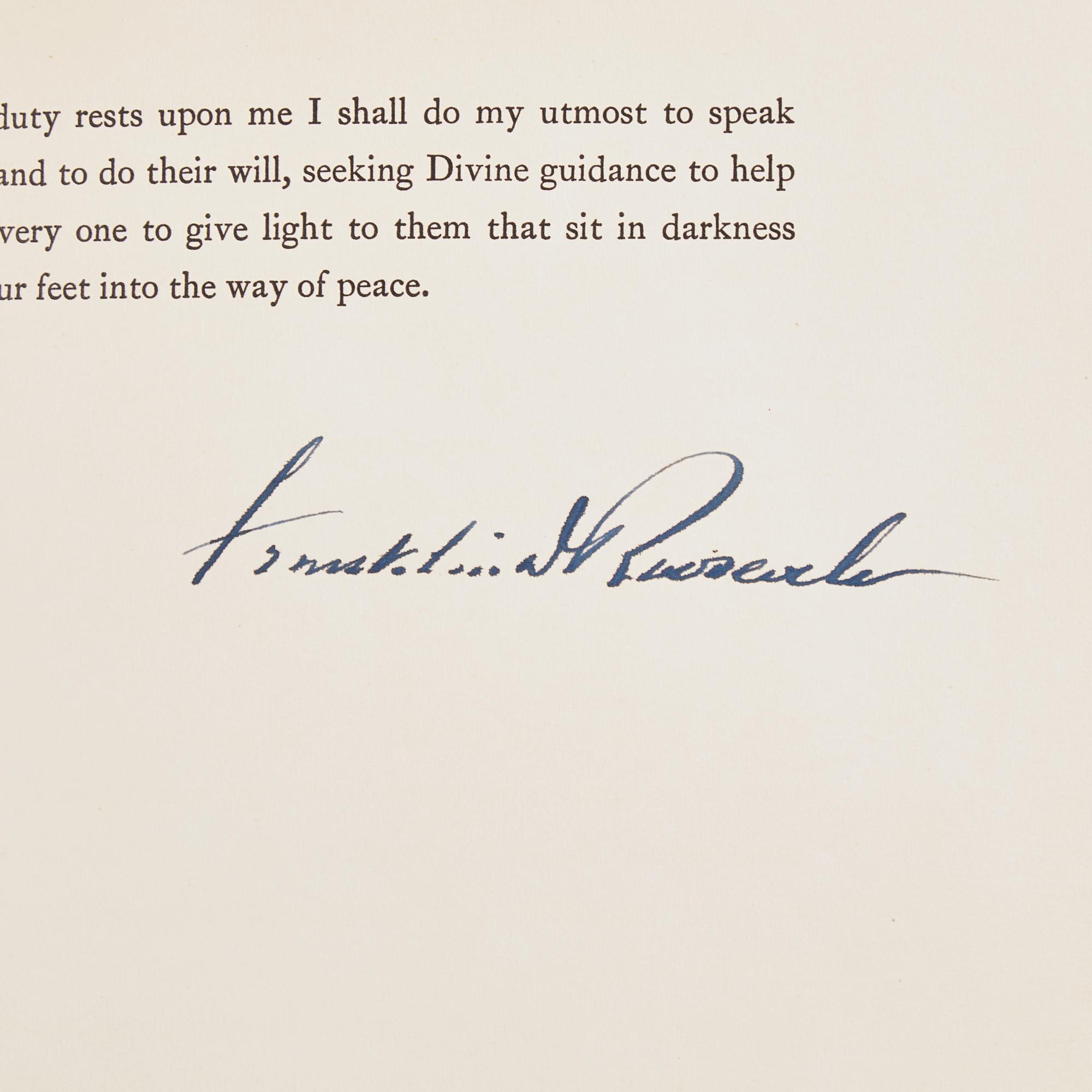 [Presidential] Roosevelt, Franklin D. Inaugural Address of Franklin D. Roosevelt...1937