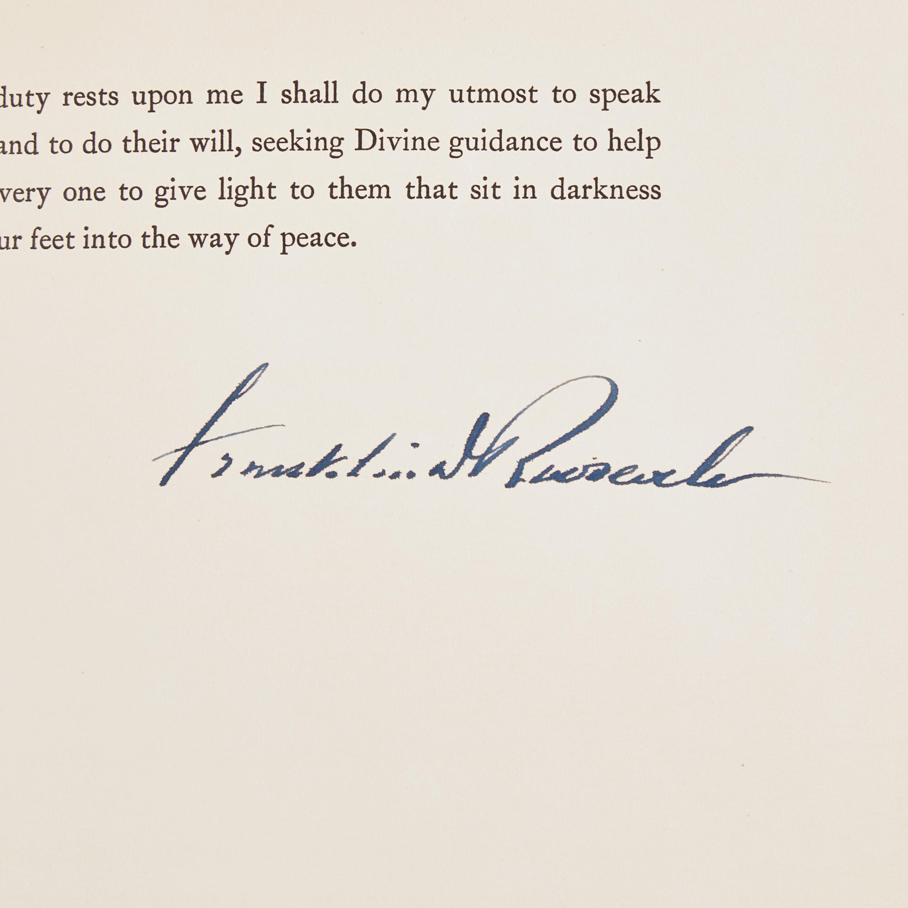[Presidential] Roosevelt, Franklin D. Inaugural Address of Franklin D. Roosevelt...1937