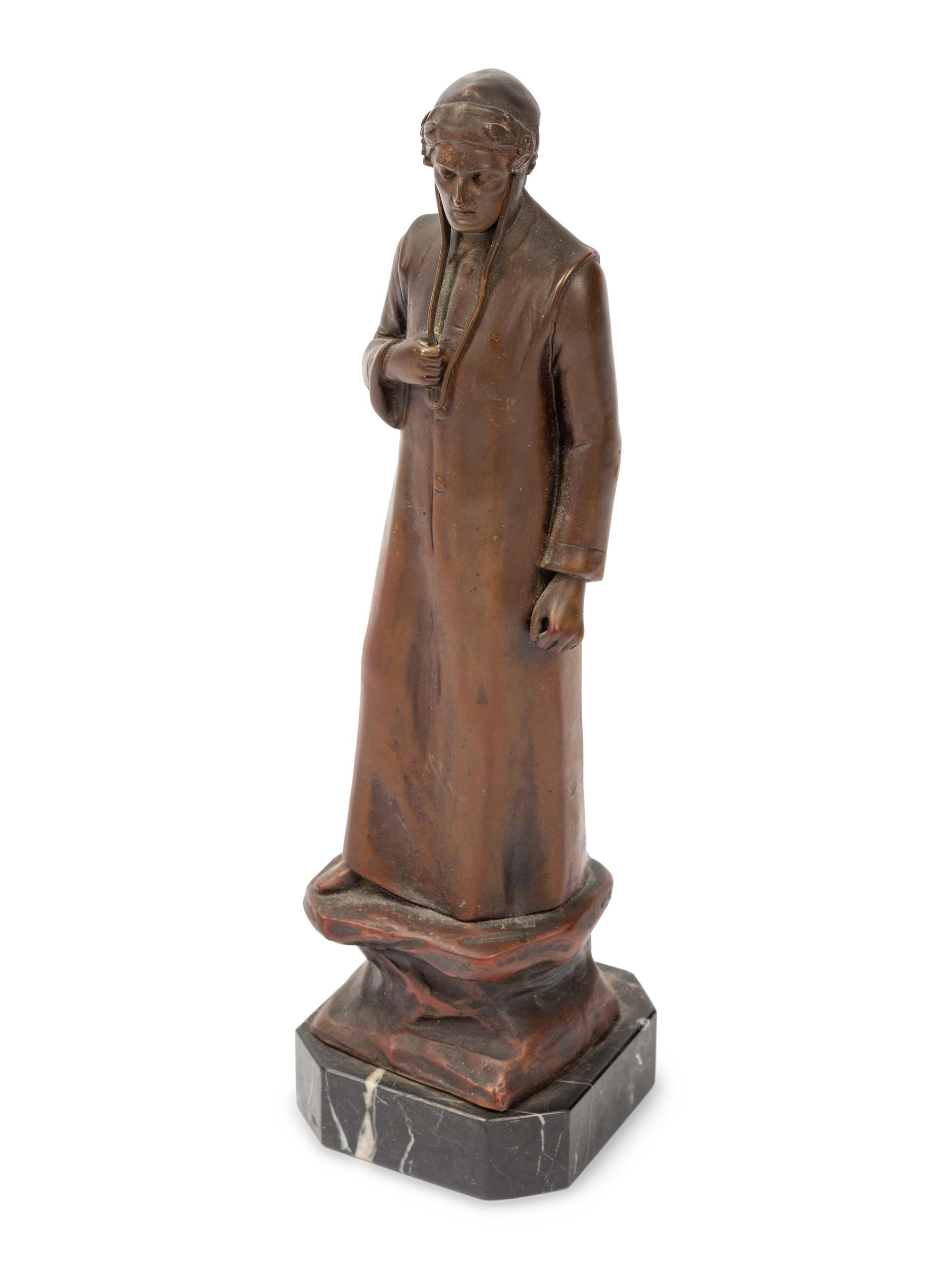 A Continental Bronze Figure of Dante Alighieri