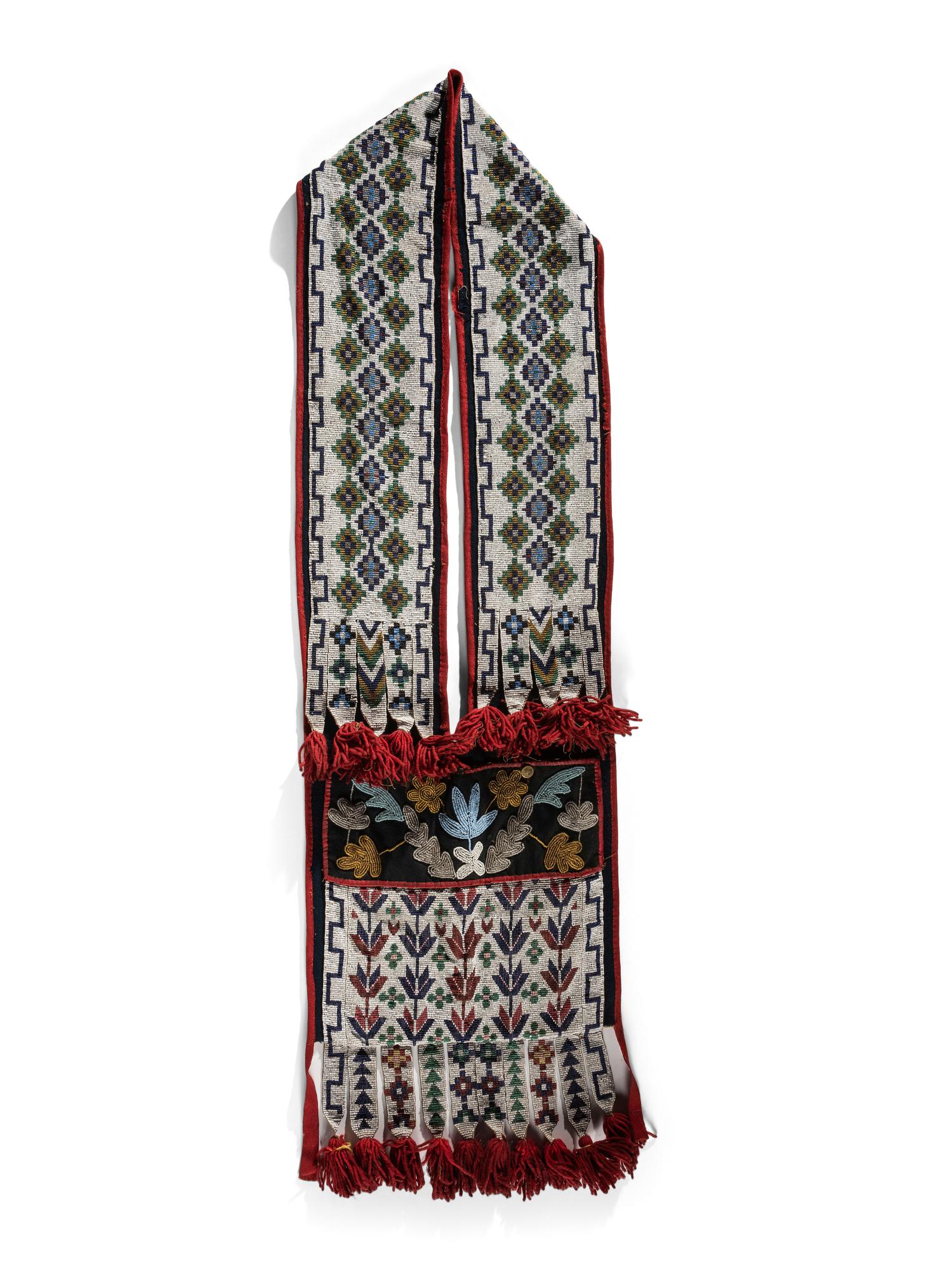 Potawatomi Loom Beaded Bandolier Bag