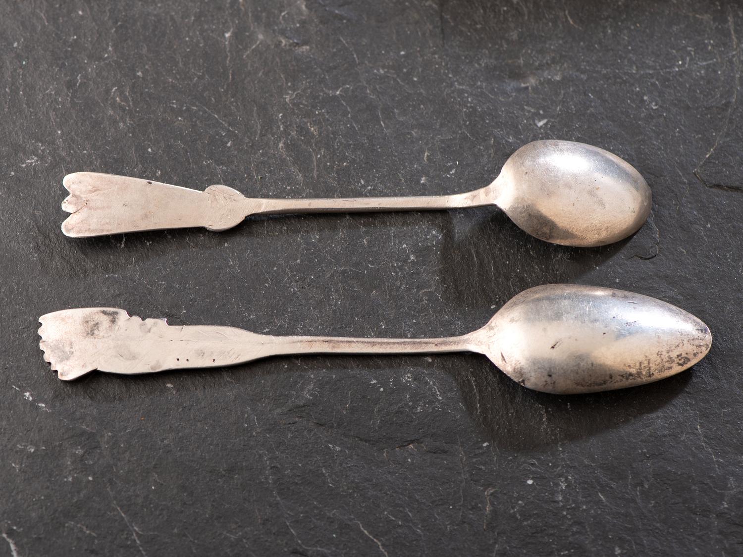 Pair of Early Navajo Spoons