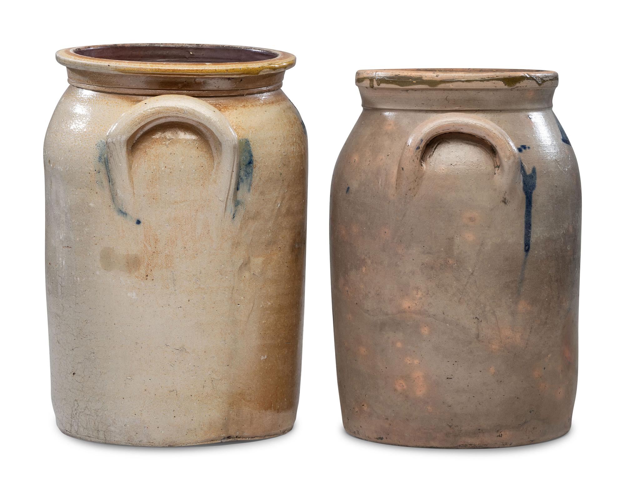 Two Three-Gallon Stoneware Crocks