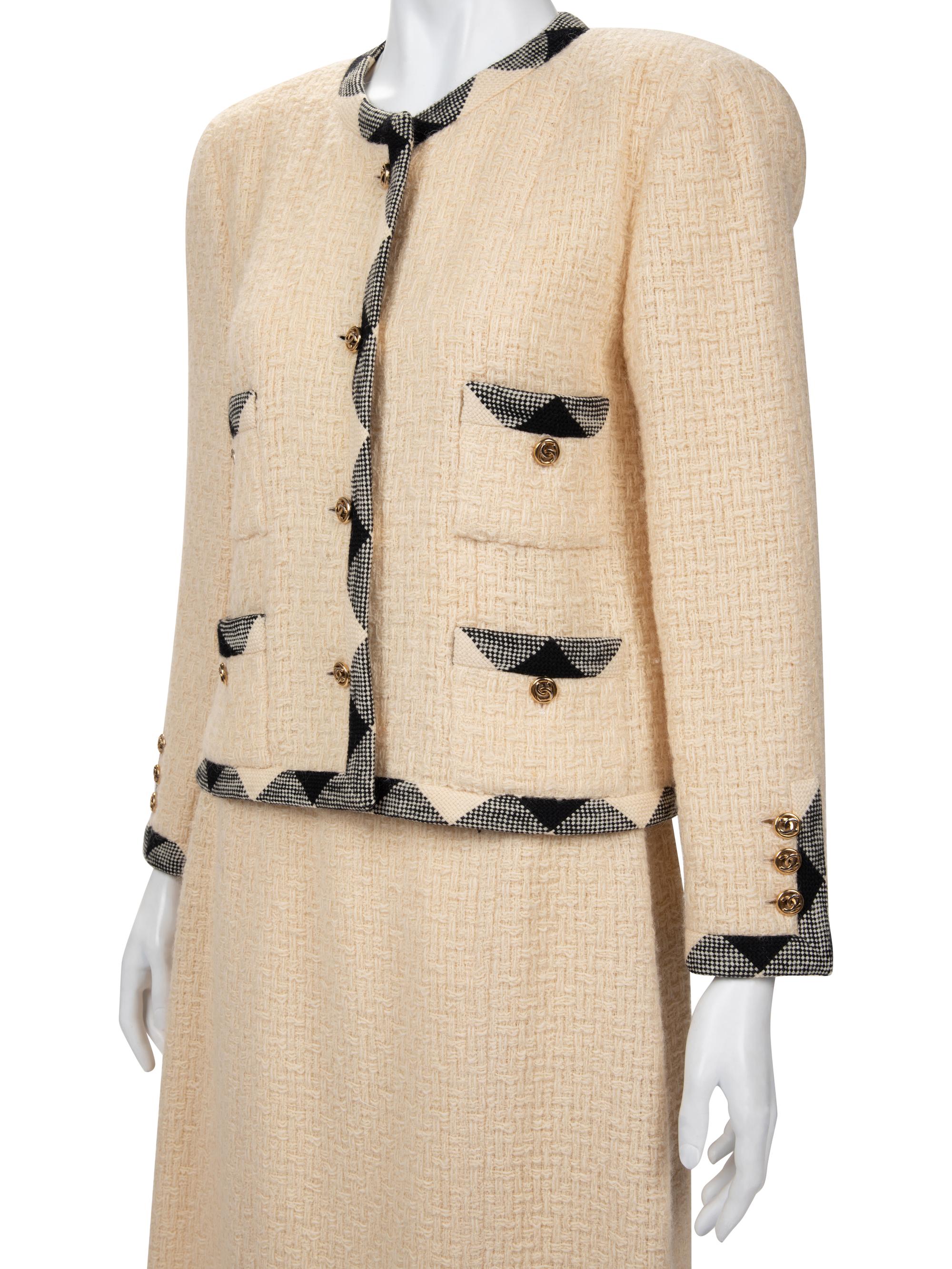 Chanel Tweed Two-Piece Skirt Suit, 1980-90s