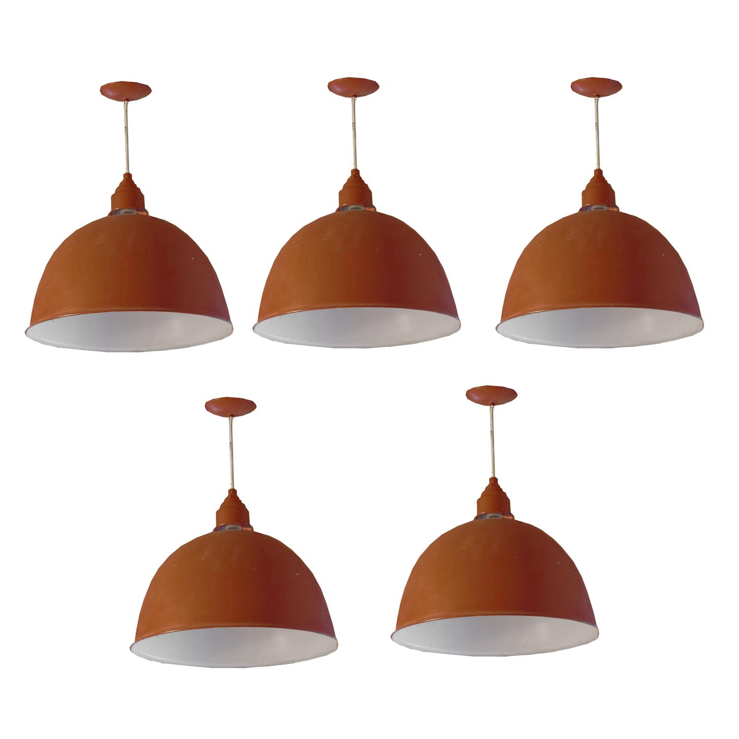 A Metal Industrial Light Fixture 21" W x 21" D x 18" H — United States, 20th Century