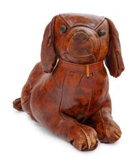 An Omersa & Co. Leather ‘Puppy’ Foot Stool