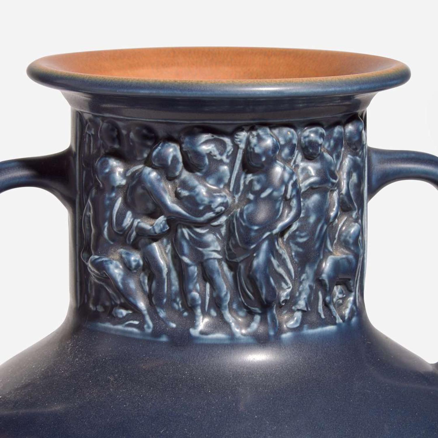 William Hentschel (American, 1892-1962) and Rookwood Pottery (American, active 1880-1967) Two Vases, Rookwood Pottery, Cincinnati, Ohio, USA, 1920s