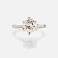 A 14K White Gold Solitaire Diamond Ring 2.04 GIA Certified