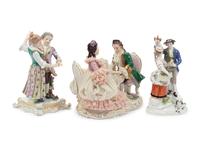 Two Meissen Porcelain Figural Groups